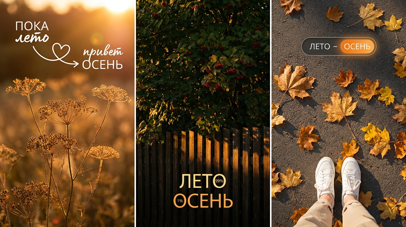 Контент-план на 31 августа — Конец лета