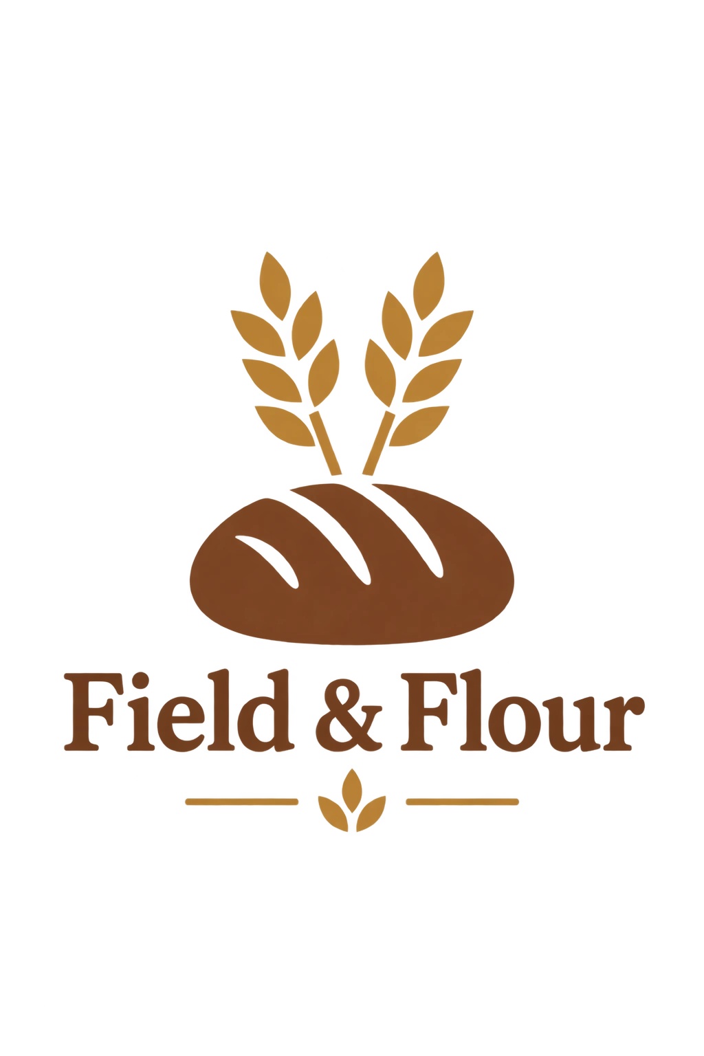 Логотип пекарни Field & Flour — GPT Image 2.5 Flare