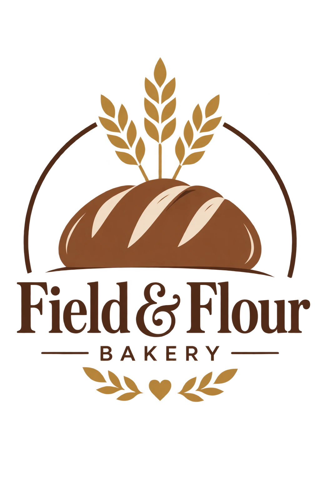 Логотип пекарни Field & Flour — GPT Image 2.5 Sunburst